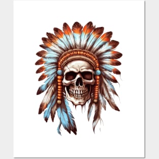 Native American Skull Posters and Art